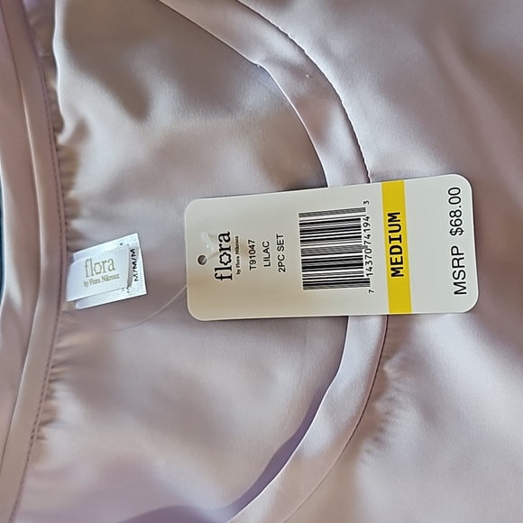 Flora by Flora Nikrooz Women 2 Piece Pajama Set Lilac Lounge Size M - Picture 11 of 14